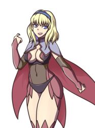 alternate_costume alternate_hairstyle blonde_hair breasts constance_von_nuvelle cosplay dark_mage_(fire_emblem_fates) female female_only fire_emblem fire_emblem:_three_houses fire_emblem_warriors:_three_hopes hayato_stuff nintendo nyx_(fire_emblem)_(cosplay) official_alternate_hairstyle open_mouth solo