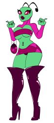 female invader_zim irken rule_63 tagme white_background zim