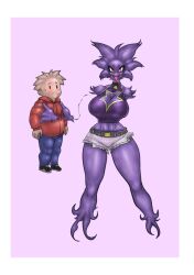 anthro big_breasts cleavage_cutout disembodied_hand disembodied_hands franschesco_(artist) ghost haunter pokémon_(species) pokemon thick_thighs