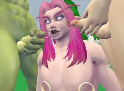 3boys 3d abs androgynous elf erection femboy feminine_male flat_chest flat_chested gay genital_piercing green_skin hcdev human interspecies male male_only muscular muscular_femboy muscular_legs muscular_male muscular_thighs night_elf nipple_piercing nipples open_mouth orc penis penis_grab pink_hair pink_skin sissy straight thick_thighs thighs trap warcraft world_of_warcraft wow yaoi