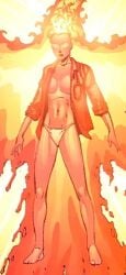 1girls female female_only ian_hannin jean_grey marvel marvel_comics panties phoenix_(x-men) sandu_florea sean_chen sex solo underwear x-men