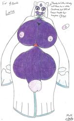 1futa anthro artist_request breasts clothes color front_view froslass futa_only futanari intersex intersex_only mr_x_(artist) nipples penis pokemon purple_skin solo tagme