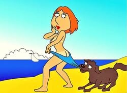 ass_cleavage butt_crack coppertone cosplay family_guy gackt_the_dog lois_griffin mascot