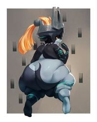 1girls ass bamboo_ale barefoot big_ass big_butt bottom_heavy chubby fat female huge_ass huge_butt imp_midna midna plump_ass rear_view solo the_legend_of_zelda twilight_princess