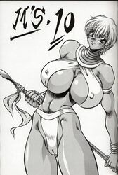 1girls 2000 alternate_breast_size breasts dark-skinned_female dark_skin elena_(street_fighter) female female_only human kazunari_hasebe solo street_fighter tagme