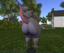 3d animated big_ass big_breasts breasts bubble_butt female ferialexonar huge_ass pokémon_(species) pokemon pokemon_(species) pole pole_dancing salazzle twerking video