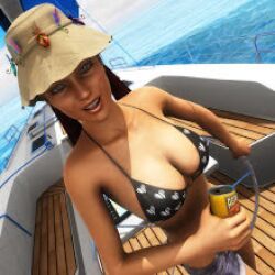 boat clothing drink female solo sydgrl3d