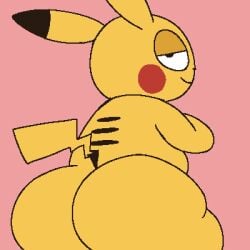 1:1 1boy animated anthro anthrofied ass belly big_butt bounce bouncing_butt chubby chubby_male digital_media_(artwork) fur furry furry_only generation_1_pokemon grey_background hi_res looking_at_viewer loop male male_only mammal mp4 naked nintendo no_sound nude pikachu pink_background pixel_art pokémon_(species) pokemon pokemon_(species) red_cheeks rodent short_playtime simple_background slightly_chubby smile solo tail thick_thighs video video_games yellow_body yellow_fur zlut385