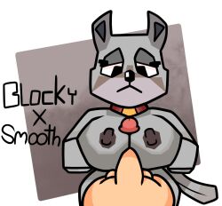 anthro anthrofied big_breasts breasts canid canine canis female lewdewott minecraft paizuri pale_wolf_(minecraft) penis tagme tail titjob wolf wolf_(minecraft)