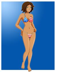 1girls american_flag_bikini bikini bonnie_rockwaller cameltoe disney disney_channel female female_only full_body kim_possible medium_breasts pervyangel solo solo_female straight_hair