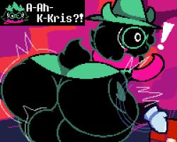 ass_focus ass_slap ass_up balls bent_over big_ass black_body deltarune dialogue femboy gay girly goat kris_(deltarune) male/male ralsei slapping slapping_butt spacebotbutt3k spanked spanking surprised_expression tail text