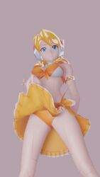 3d 3d_(artwork) alia barely_clothed beach bikini blender blonde_hair breasts flashing flashing_panties humanoid legs light-skinned_female light_skin lighting mega_man mega_man_x orange_bikini panties robot robot_girl robot_humanoid rockman rockman_x swimsuit_alia_(x_dive) taller_girl tease teasing white_body