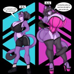 1girls anthro anthro_only ass athletic athletic_female big_ass big_breasts bimbo bisexual_(female) bottom_heavy breasts brittany_lavigne busty curvaceous curvy curvy_figure dialogue digital_drawing_(artwork) digital_media_(artwork) ears english_text eyebrows eyelashes eyes feline feline_humanoid female female_focus fit fit_female french french_female furry furry_breasts furry_ears furry_female furry_only furry_tail gigantic_breasts growth hair hips hourglass_figure huge_ass huge_breasts humanoid hyper_breasts large_ass large_breasts legs lips long_hair massive_breasts milf original original_character panther panther_humanoid pantherine_humanoid pillowymounds purple_body purple_fur purple_skin round_breasts short_hair speech_bubble tail text thick thick_hips thick_legs thick_thighs thighs toned toned_female top_heavy voluptuous wide_hips