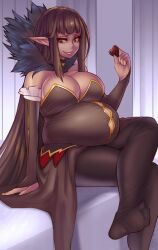 1girls big_belly big_boobs big_breasts big_tits fat fat_belly fat_female fat_fetish fat_girl fat_woman fate/apocrypha fate_(series) fatty female female_only food gluttony kipteitei overweight overweight_female semiramis_(fate) solo stuffing tagme