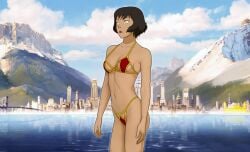 1girls anaxus avatar_legends bikini female opal_bei_fong solo solo_female swimsuit the_legend_of_korra