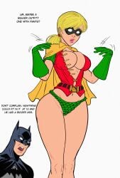 artist_request batman batman_(series) breasts costume dc dc_comics enf female male robin_(dc) robin_(stephanie_brown) stephanie_brown superheroine wardrobe_malfunction