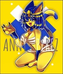 1girls animal_crossing ankha ankha_(animal_crossing) anny_perez fur furry nintendo tagme yellow_fur