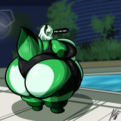 2022 artist_logo artist_request ass butt_cheeks cheeks chunky curves curvy curvy_hips fat_ass fat_butt furry green_hair green_skin huge_ass huge_butt large_ass large_butt massive_ass massive_butt round_ass round_ears