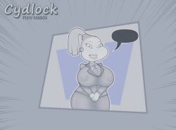 big_breasts blonde_hair blonde_hair_female charlotte_pickles curvy curvy_female cydlock female hyper_bimbo milf nipples_visible_through_clothing ponytail rugrats