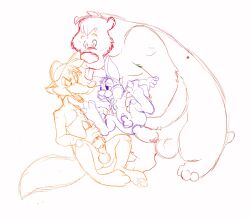 anthro bear br'er_fox br'er_rabbit disney fox male male_only rabbit song_of_the_south tagme threesome yaoi