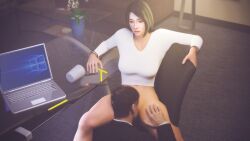 1boy 1girls 3d black_hair bottomless capcom cunnilingus dark_hair dead_rising dead_rising_2 female hairless_pussy its-gergless long_hair male office oral oral_sex public rebecca_chang sex shaved_crotch shaved_pussy straight voluptuous voluptuous_female