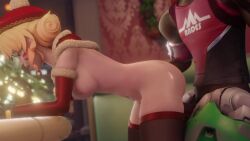 1080p 1boy 1girls 3d alternate_costume alternate_hairstyle animated areola areolae ass_slap blender blender_(software) blizzard_entertainment blonde_female blonde_hair blonde_hair_female brown_eyes bubble_ass bubble_butt cheeks christmas christmas_outfit croove d.va dark-skinned_male dark_skin double_bun dyed-hair dyed_hair female female_focus hana_song interracial large_penis legs legs_held_open longer_than_30_seconds looking_at_another looking_back looking_pleasured lucio_(overwatch) male medium_ass moan moaning moaning_in_pleasure multiple_views navel nipples no_bra no_panties orgasm orgasm_face overwatch overwatch_2 pleasure pleasured pounding pussy pussy_juice sex sex_from_behind shiny shiny_skin small_breasts sound standing standing_doggy_style standing_sex thick_thighs thighhighs thighs tied_hair vagina vaginal_penetration vaginal_sex video wet wet_ass wet_skin