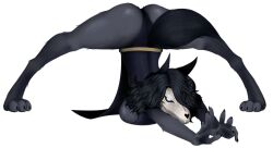 animal_ears ass ass_up bedroom_eyes canine dat_ass face_down_ass_up glowing_eyes jack-o_pose looking_at_viewer saltyslice scp-1471 scp-1471-a scp_foundation seductive seductive_eyes seductive_look seductive_smile smiling smiling_at_viewer tail thick_thighs