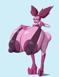 1girls big_ass big_breasts bimbo female_focus gem_(species) high_heel_boots huge_breasts hyper_breasts knee_boots putricia solo_female spinel_(steven_universe) steven_universe thick_lips thick_thighs