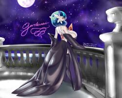 big_breasts evening_gown gardevoir mayo1nomor1 pokémon_(species) pokemon pokemon_(species) sideboob stockings stockings_thigh_highs the_lost_artist zacianswords