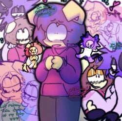 blush care caring color colored consensual dialog dialogue femdom fluff furry furry_only gentle_femdom gentle_mommy heart kindness legs_apart opening_pussy purple_hair purple_hoodie shy solar_qwq solarqwq submissive submissive_male tender