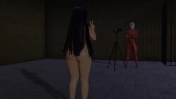 1boy 1girls 3d 3d_animation animated ass balls black_hair breasts cum cum_in_pussy cum_inside dark-skinned_male dark_skin double_v fat_ass female female_pubic_hair fluids huge_ass huge_breasts kaguya_houraisan large_ass large_breasts light-skinned_female light_skin long_hair longer_than_5_minutes lowres male mikumikudance mmd music myllokunmingia nude nude_female nude_male penis pubic_hair pussy sex sound thick_thighs touhou video