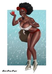 1girls artist_name ass big_breasts black_pinup_project breasts brown_body brown_skin busty cleavage dark-skinned_female dark_hair dark_skin digital_drawing_(artwork) digital_media_(artwork) eyelashes female hair hips hourglass_figure legs lips mature mature_female no_bra original original_character red_nail_polish thick_legs thick_lips thick_thighs thighs voluptuous waist wide_hips