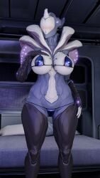 1girls 3d big_breasts blender breasts cleavage female female_only guidugalle humanoid large_breasts micro_bikini saryn_(warframe) solo warframe