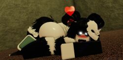 3d ass_eating black_hair black_long_gloves black_thighhighs blush deep_owl_(deepwoken) deepwoken front_view glowing_eyes licking_pussy moosty open_mouth pleasure_face roblox roblox_game robloxian self_upload tagme vesperian_(deepwoken) white_skin