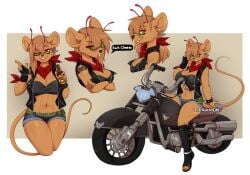 1girls anthro anthro_only big_breasts biker_mice_from_mars breasts clothed female female_only fully_clothed genderswap genderswap_(mtf) motorcycle rodent rule_63 solo solo_female tagme teranen throttle_(bmfm)