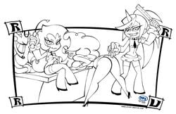 curly_hair drawn him kneesocks_daemon panty_&_stocking_with_garterbelt powerpuff_girls sara_bellum scanty_daemon turk128