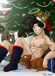 1boy christmas dragon_ball dragon_ball_z h-chan_(artist) male male_only solo son_goku tagme