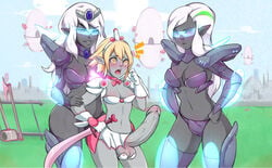 3futas 5-ish armor ashamed ball_bra ball_bulge balls balls_in_panties blonde_hair blush bow breasts bulge cameltail cleavage curvy dark-skinned_futanari dark_skin drow drowtales embarrassed erect_nipples erection erection_under_clothes erection_under_skirt fiveish futa_only futa_with_futa futanari futuristic hair huge_penis kyne large_balls large_breasts nature nipple_bulge nipples outside panties panty_bulge penis penis_bulge penis_in_panties penis_out penis_under_clothes penis_under_skirt pink princess_claire silice skimpy_clothes skirt skirt_lift small_balls sword tenting testicle_bra tiara training visor warrior weapon white_hair