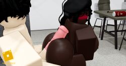 1boy1girl 3d assjob back_view blush cometrr34 echorr34 horsecock huge_ass huge_cock interracial roblox robloxian rr34cheese tagme