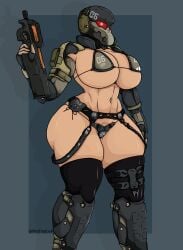 1girls big_ass big_breasts gun haven_trooper huge_breasts metal_gear_solid metal_gear_solid_4 methados