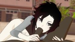 3d animated blender burstingseas dark-skinned_male dark-skinned_penis dark_skin deep_blowjob emo eye_contact fellatio half_naked interracial no_sound oral petite pov red_hair ruby_rose rwby seductive_eyes seductive_mouth silver_eyes teenager throat_fuck video