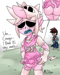 ash_(ashdiary) boner cow_girl creepypasta herobrine mcdiego minecraft no_pupils pink_shirt pink_skin pink_skirt udders