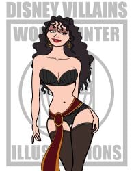 breasts disney disney_villains female fur gilf girl looking_at_viewer mother_gothel nipples pussy solo tangled wolffhunter_art