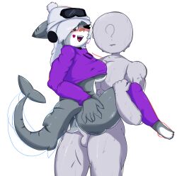 1boy 1girls anon camex_ carryfuck carrying_partner carrying_position commission furry grey_skin roblox roblox_avatar self_upload shark_girl shark_humanoid tagme