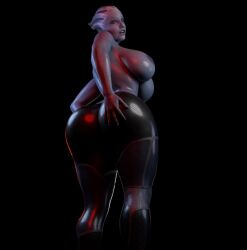 1girls 3d alien alien_girl areola asari big_breasts black_background blue_skin breasts busty child_bearing_hips female female_only huge_ass huge_breasts large_ass large_breasts liara_t'soni mass_effect nipples open_mouth pose posing solo thick thick_ass thick_hips thick_thighs tight_clothing topless voluptuous wetty3d wide_hips