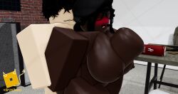 1boy1girl 3d assjob back_view cometrr34 echorr34 horsecock huge_ass huge_cock roblox robloxian rr34cheese stomach_bulge tagme