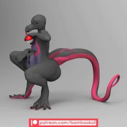 3d animated anthro bambookat furry no_sound pokémon_(species) pokemon pokemon_(species) salazzle scalie turntable_(animation) video