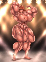 abs barefoot big_breasts big_muscles feet female female_only hyper hyper_muscles macto2nd muscle muscles muscular muscular_female tagme