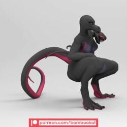 animated anthro bambookat furry no_sound pokémon_(species) pokemon pokemon_(species) salazzle scalie turntable_(animation) video