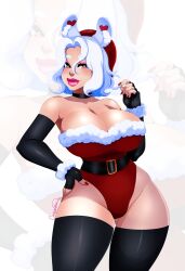 1girls big_breasts breasts busty candy_bandit christmas cleavage commission curvaceous curvy cute cute_face digital_media_(artwork) eyebrows eyelashes eyes female female_focus hair hips hourglass_figure huge_breasts ladycandy2011 large_breasts legs light-skinned_female light_skin lips thick thick_legs thick_lips thick_thighs thighs thunder_thighs top_heavy upper_body voluptuous waist wide_hips